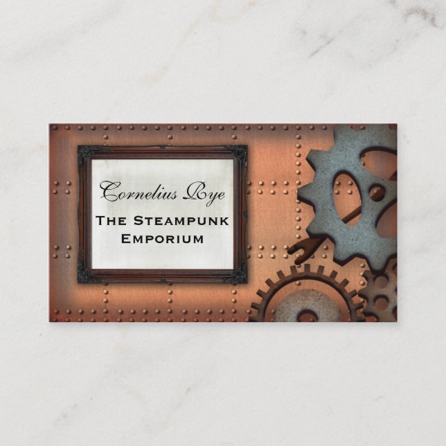 Cartes de visite de coutume de dents de Steampunk (Devant)