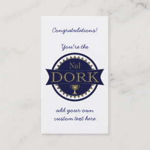 Cartes de visite de coutume de récompense de Dork