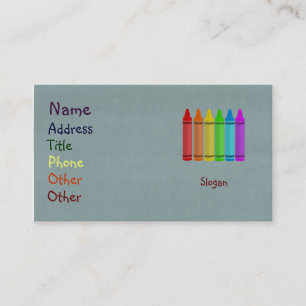 Cartes de visite de crayon