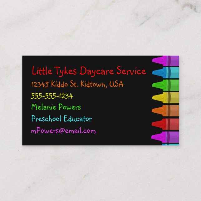Cartes de visite de crayon (Devant)