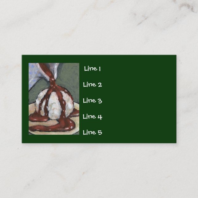 CARTES DE VISITE DE CRÈME GLACÉE DE CHOCOLAT (Devant)