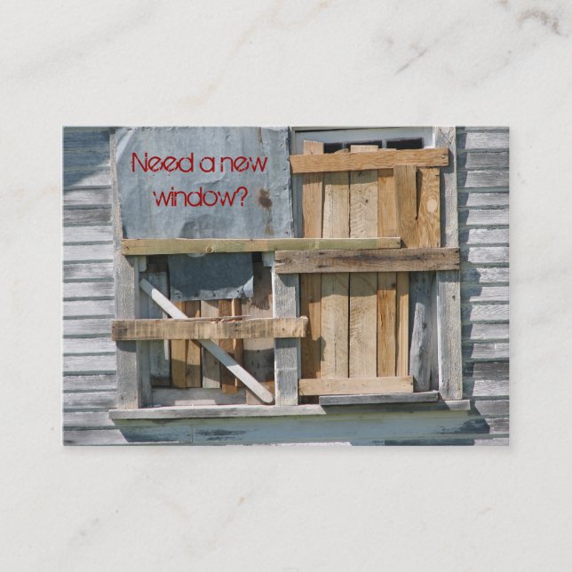 Cartes de visite de cru de construction de fenêtre (Devant)