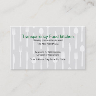 Cartes de visite de cuisine de nourriture