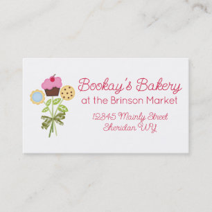 cartes de visite de cuisson de bouquet de petit