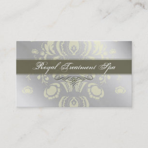 cartes de visite de Damas d'argent métallique