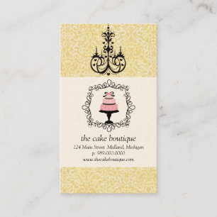 Cartes de visite de damassé de jaune de fantaisie