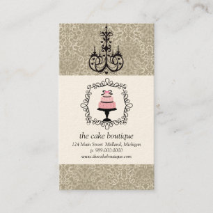 Cartes de visite de damassé de Taupe de fantaisie