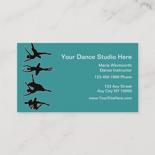 Cartes de visite de danse de ballet (Devant)