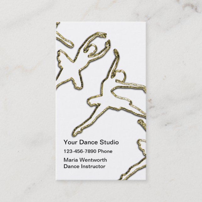Cartes de visite de danse de ballet (Devant)
