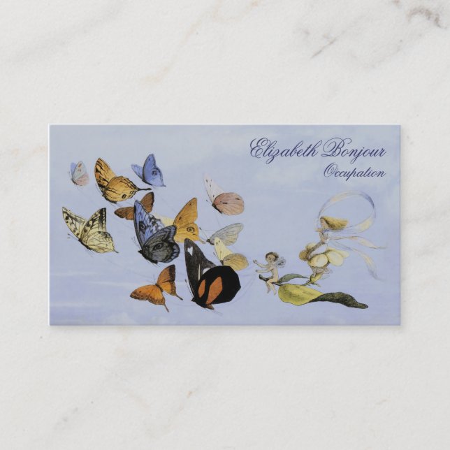 Cartes de visite de ~ de papillons et de fées (Devant)