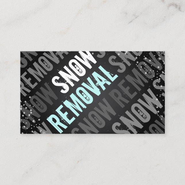 Cartes de visite de déblaiement de neige (Devant)