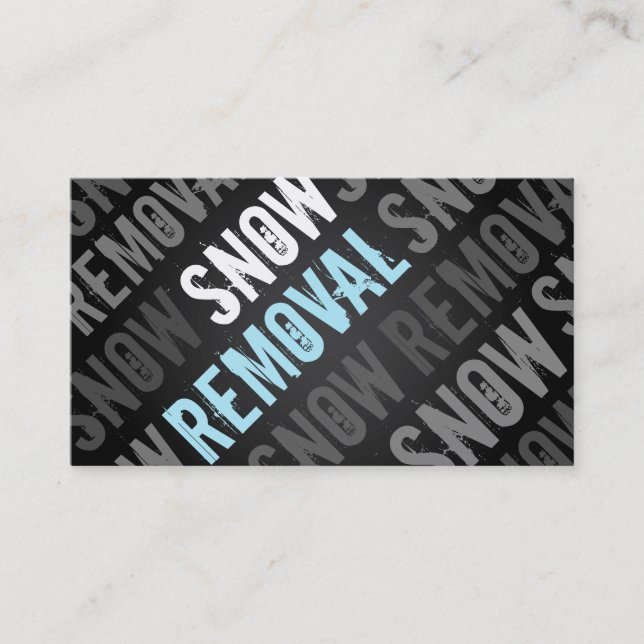 Cartes de visite de déblaiement de neige (Devant)