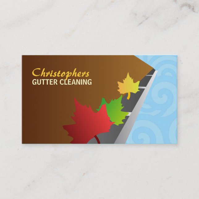 Cartes de visite de décapant de gouttière (Devant)