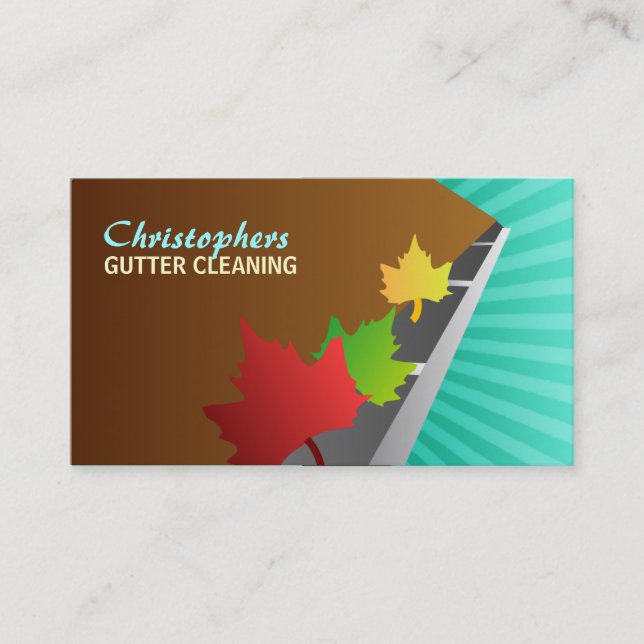 Cartes de visite de décapant de gouttière (Devant)