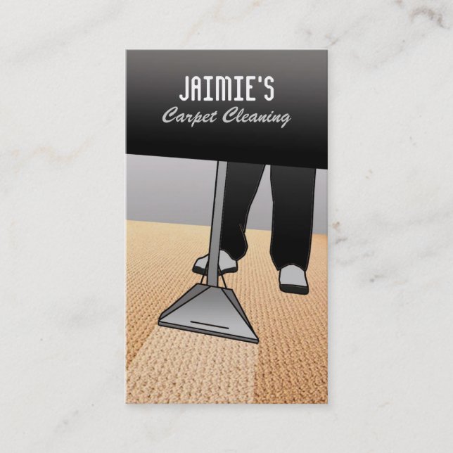 Cartes de visite de décapant de tapis (Devant)