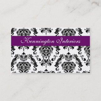 Cartes de visite de dentelle Royal violet noir