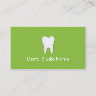 Cartes de visite de Dentist/Dental Studio en vert