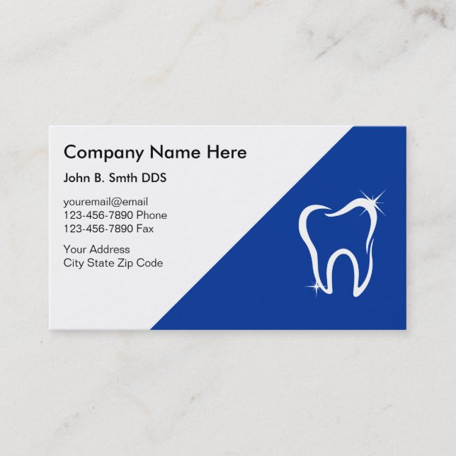 Cartes de visite de dentiste (Devant)