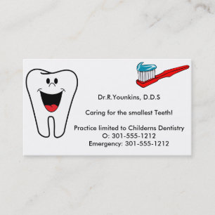 Cartes de visite de dentiste