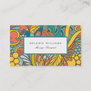 Cartes de visite de design floral rétro