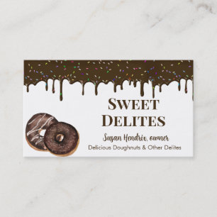 Cartes de visite de dessert de boulangerie