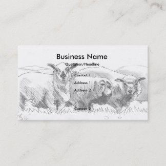 Cartes de visite de dessin de moutons