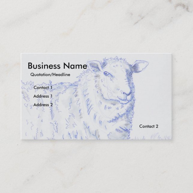 Cartes de visite de dessin de moutons (Devant)