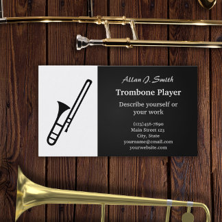 Cartes de visite de dessins animés de Trombone