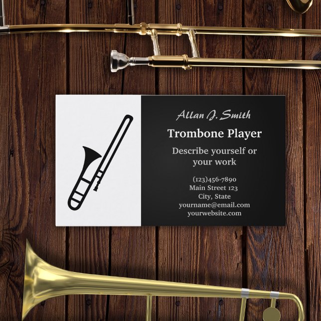 Cartes de visite de dessins animés de Trombone (Créateur téléchargé)