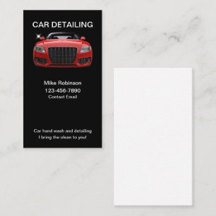 Cartes de visite de détail de voiture cool
