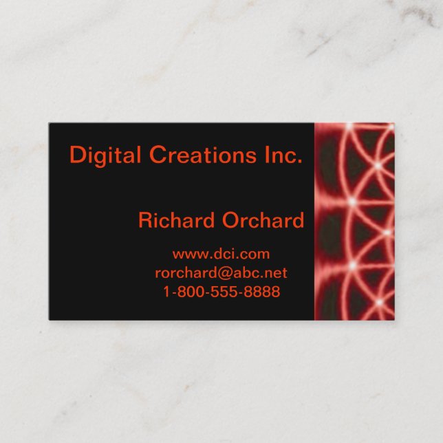 Cartes de visite de Digitals (Devant)