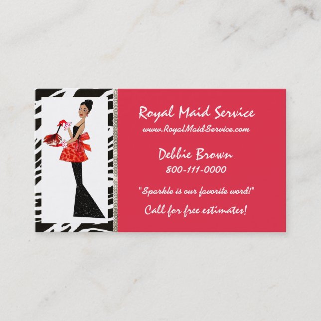 Cartes de visite de Diva HouseKeeping (Devant)