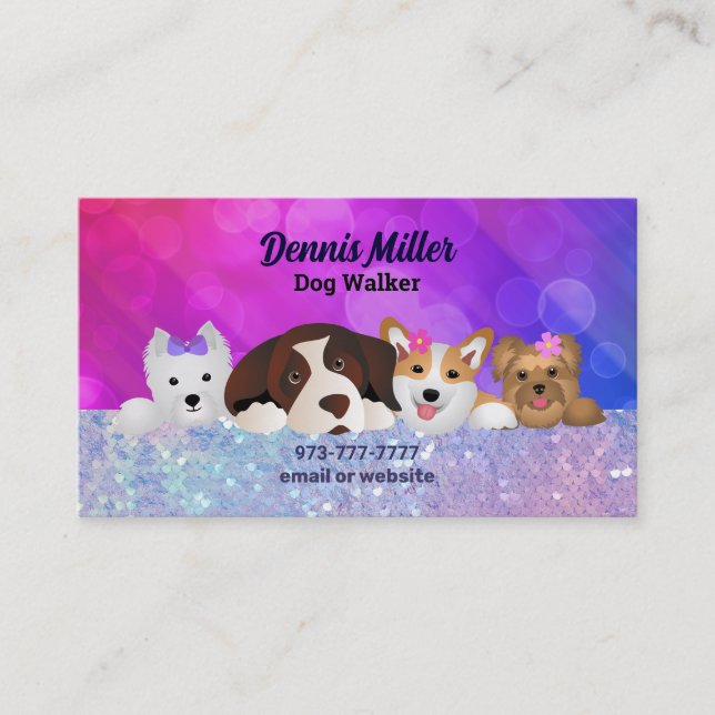 Cartes de visite de Dog Walker (Devant)