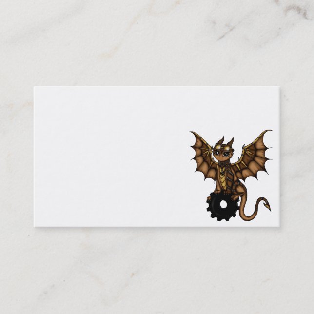 Cartes de visite de dragon de Steampunk (Devant)