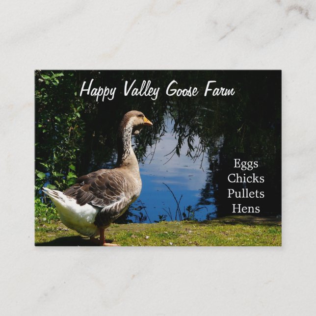 Cartes de visite de ferme de canard ou d'oie de (Devant)