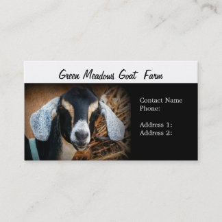 Cartes de visite de ferme de chèvre