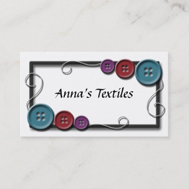 Cartes de visite de fil de couture (Devant)