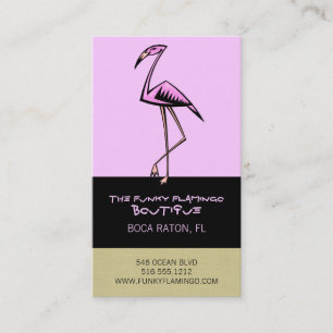 Cartes de visite de Flamants roses funky