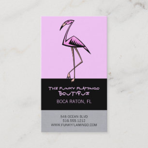 Cartes de visite de Flamants roses funky