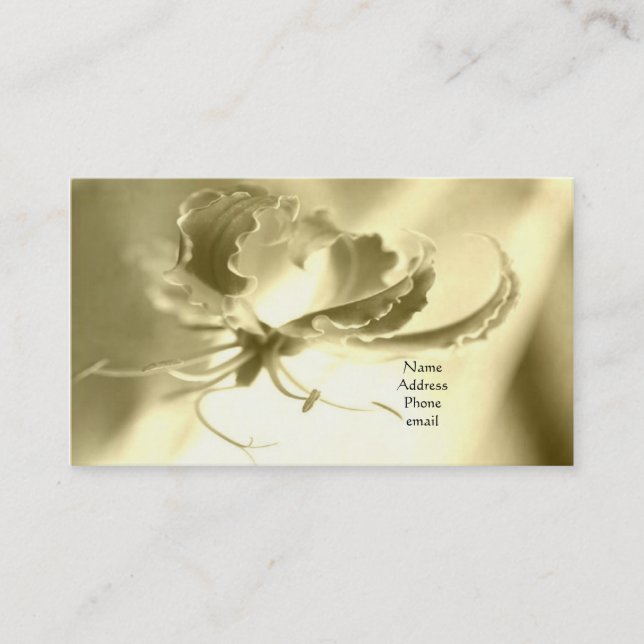 Cartes de visite de fleur (Devant)