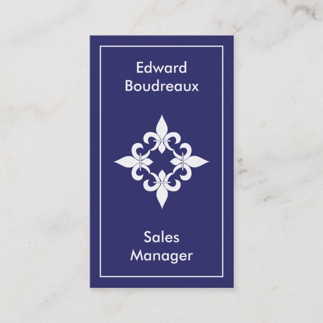 Cartes de visite de Fleur de Lis Sapphire (Devant)