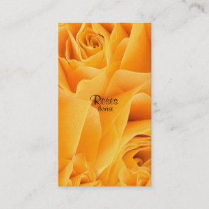 Cartes de visite de fleuriste de roses jaunes
