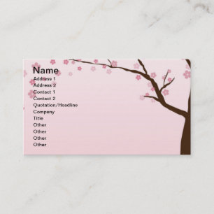 Cartes de visite de fleurs de cerisier