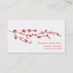Cartes de visite de fleurs de cerisier