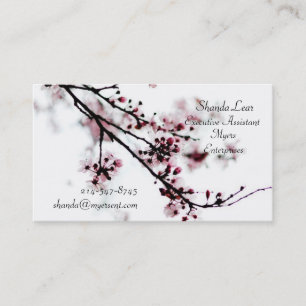 Cartes de visite de fleurs de cerisier