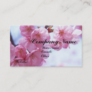 Cartes de visite de fleurs de cerisier