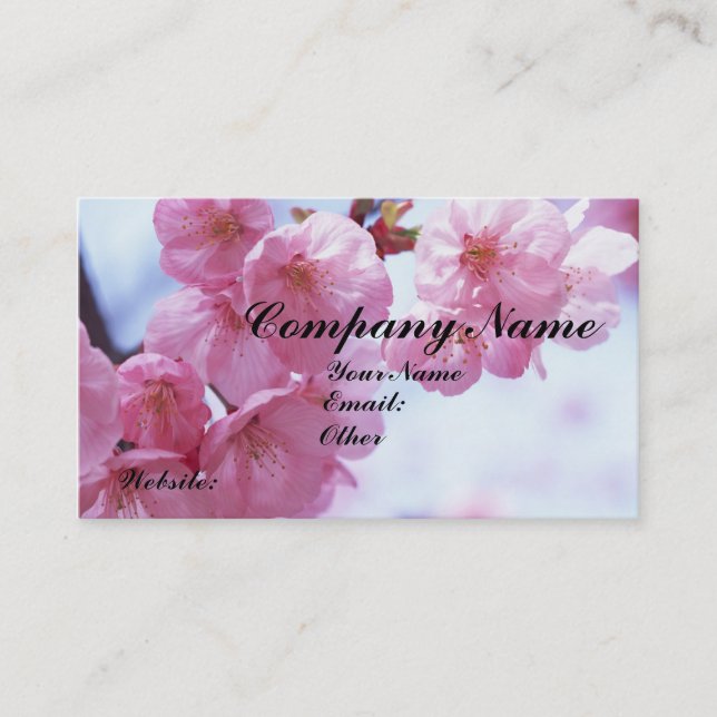 Cartes de visite de fleurs de cerisier (Devant)