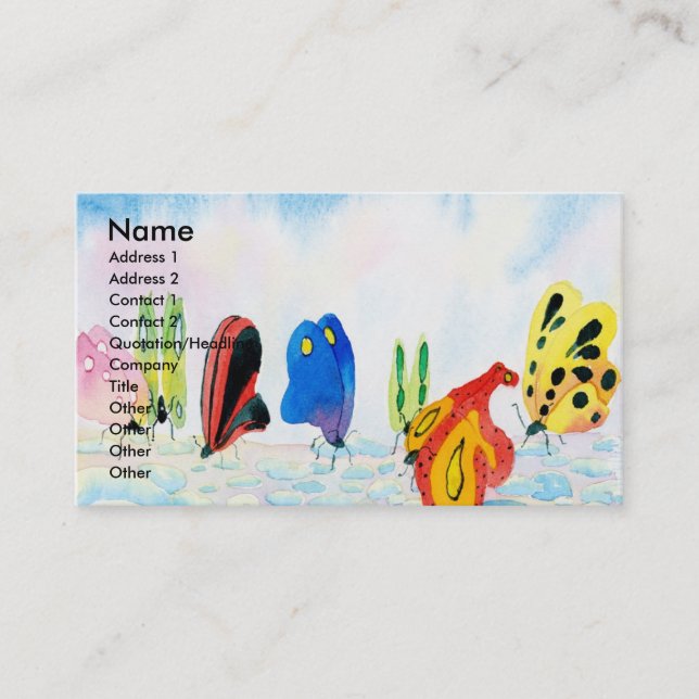 Cartes de visite de Flutterbies (Devant)