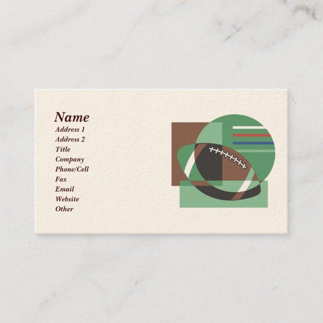 Cartes de visite de football artistique (Devant)
