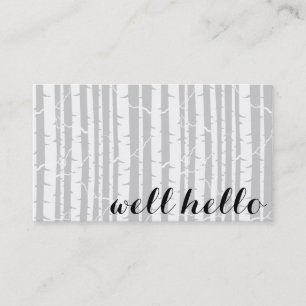 Cartes de visite de forêt de bouleau avec des